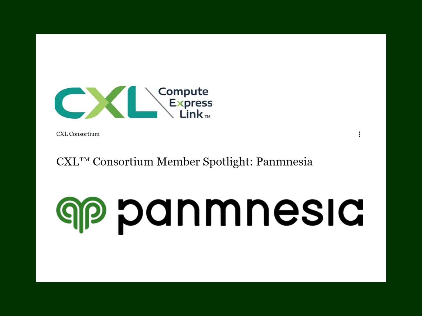 Panmnesia Has Been Featured in the CXL Consortium Member Spotlight Blog