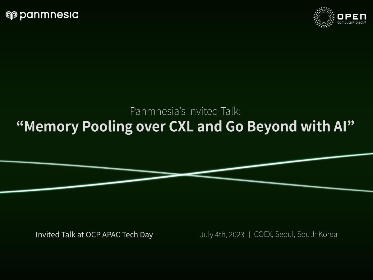 Panmnesia will present at OCP APAC Tech Day